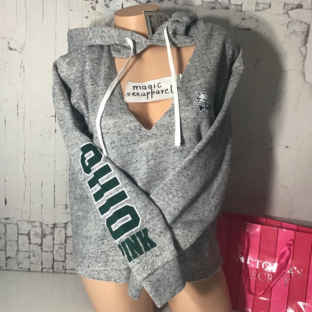 VS PINK OHIO UNIVERSITY BOBCATS HOODIE CHOKER
